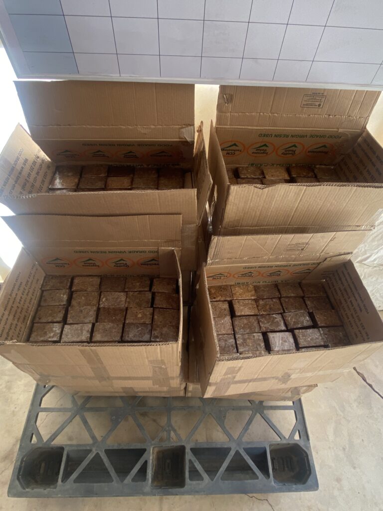 Unrefined African Black Soap in bulk, ethically sourced from Ghana, ideal for skincare brands and retailers.
